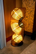 Tol Floor Lamp — Sculptural Gold Resin Totem, Modern LED Floor Light