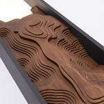 Topographic Lumen Wall Sconce – Sculptural Wood & LED Wall Light