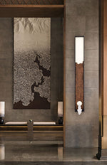 Topographic Lumen Wall Sconce – Sculptural Wood & LED Wall Light