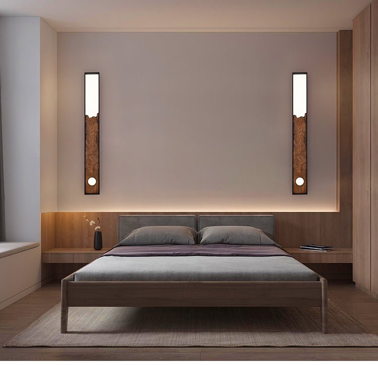 Topographic Lumen Wall Sconce – Sculptural Wood & LED Wall Light