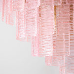Opalora Pink Glass Chandelier | Murano-Style Gold Accent Lighting