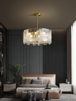 Classic Copper Glass Chandelier for Elegant Dining Rooms and Entryways