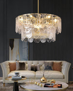 Classic Copper Glass Chandelier for Elegant Dining Rooms and Entryways