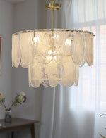 Classic Copper Glass Chandelier for Elegant Dining Rooms and Entryways