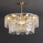 Classic Copper Glass Chandelier for Elegant Dining Rooms and Entryways