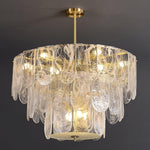 Classic Copper Glass Chandelier for Elegant Dining Rooms and Entryways