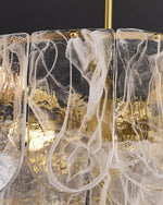 Classic Copper Glass Chandelier for Elegant Dining Rooms and Entryways