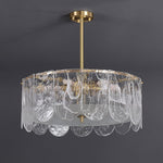 Classic Copper Glass Chandelier for Elegant Dining Rooms and Entryways