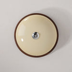Tranquil Sphere Wood Grain LED Flush Mount Ceiling Light