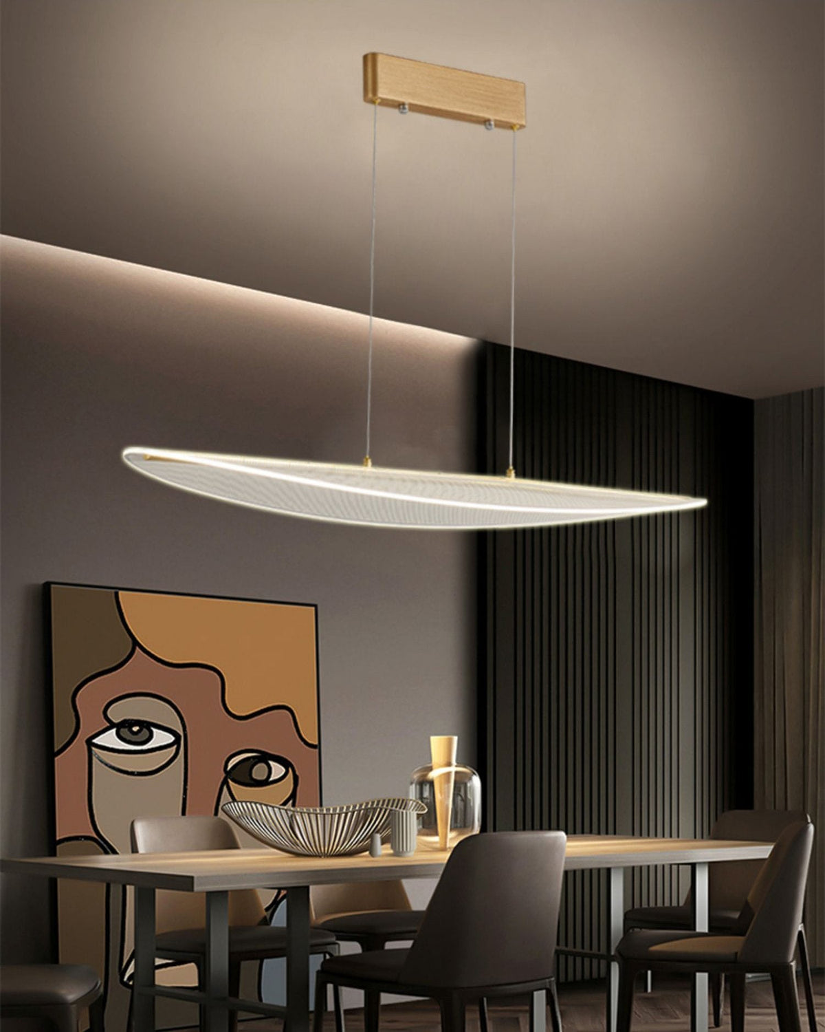 Transparent Leaf Pendant Light