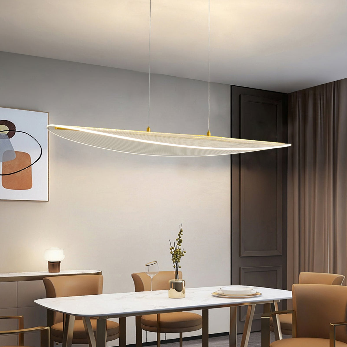 Transparent Leaf Pendant Light