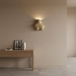 Travertine Abstract Wall Sconce with Warm Ambient Glow