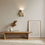 Travertine Abstract Wall Sconce with Warm Ambient Glow