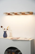 Travertine Duo Wood Wall Light 1
