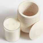 Sculptural Travertine Candle Holder for Modern Interiors