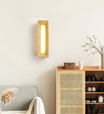 Canyon Travertine Wall Sconce — Sculptural Stone LED Wall Light