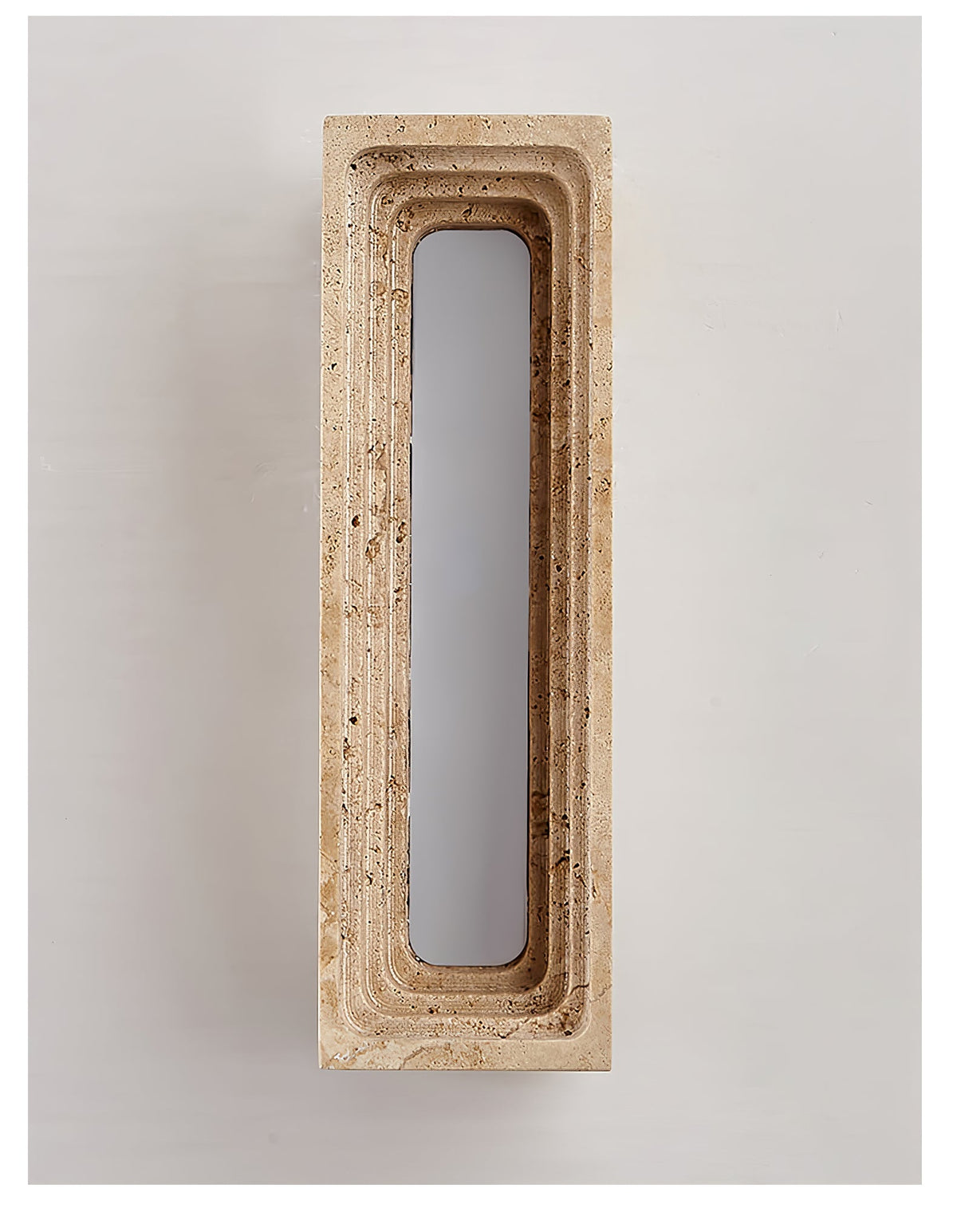 Canyon Travertine Wall Sconce — Sculptural Stone LED Wall Light