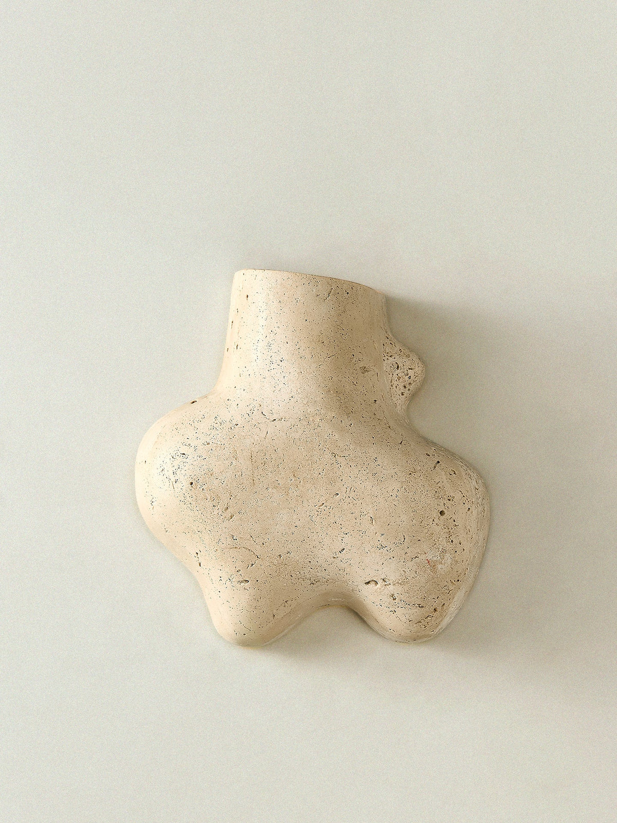 Travertine Abstract Wall Sconce with Warm Ambient Glow