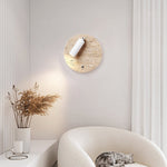 Travertine Axis Directional Wall Sconce in Natural Stone
