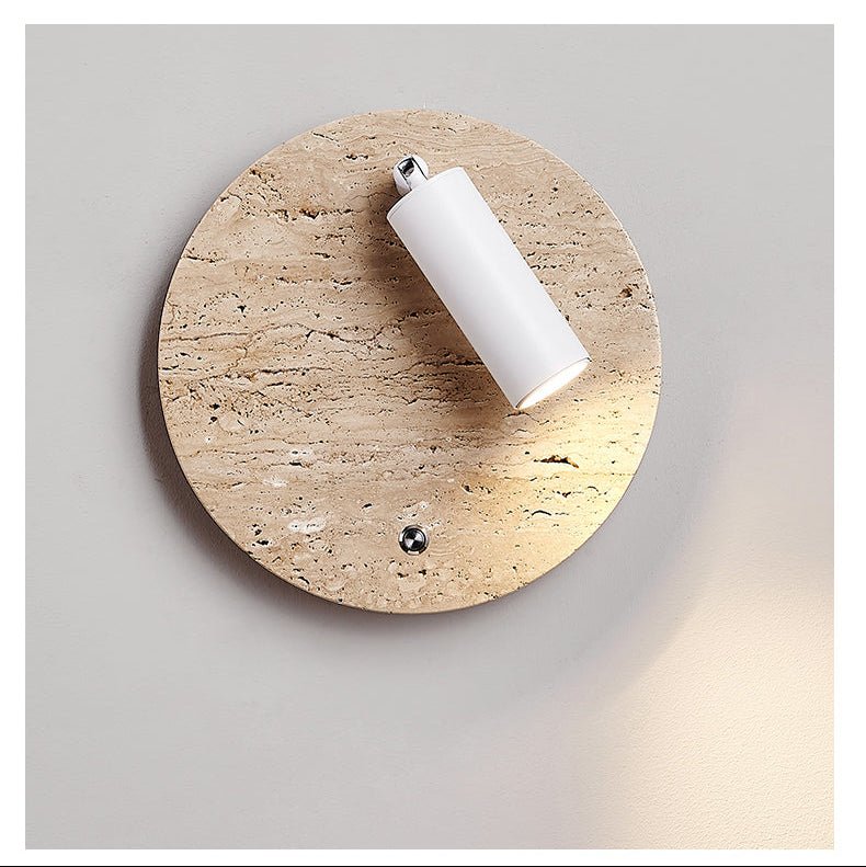 Travertine Axis Directional Wall Sconce in Natural Stone