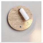 Travertine Axis Directional Wall Sconce in Natural Stone