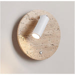 Travertine Axis Directional Wall Sconce in Natural Stone