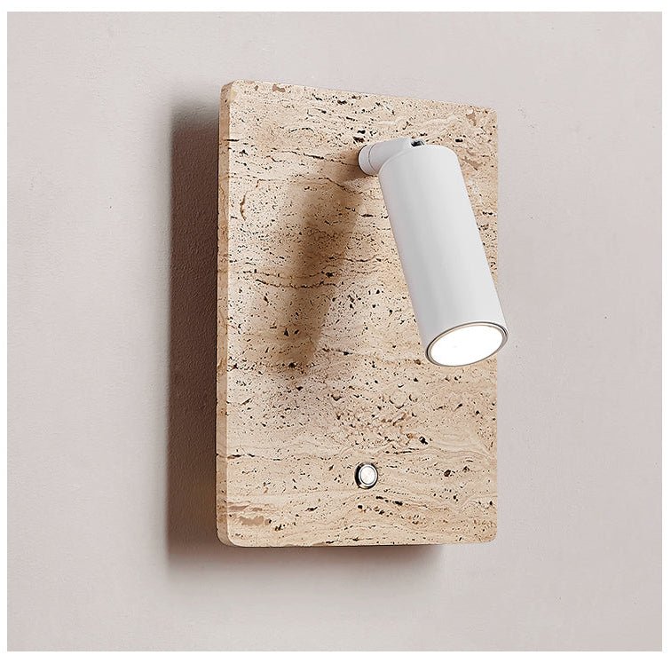 Travertine Axis Directional Wall Sconce in Natural Stone
