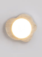 Travertine Cloud Flush Mount Ceiling Light in Natural Yellow Stone