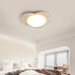 Travertine Cloud Flush Mount Ceiling Light in Natural Yellow Stone