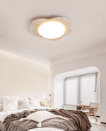 Travertine Cloud Flush Mount Ceiling Light in Natural Yellow Stone