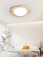Travertine Cloud Flush Mount Ceiling Light in Natural Yellow Stone