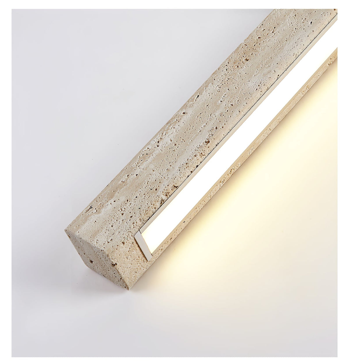 Travertine Linear Ceiling Light – Natural Stone LED Fixture for Modern Interiors