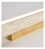 Travertine Linear Ceiling Light – Natural Stone LED Fixture for Modern Interiors