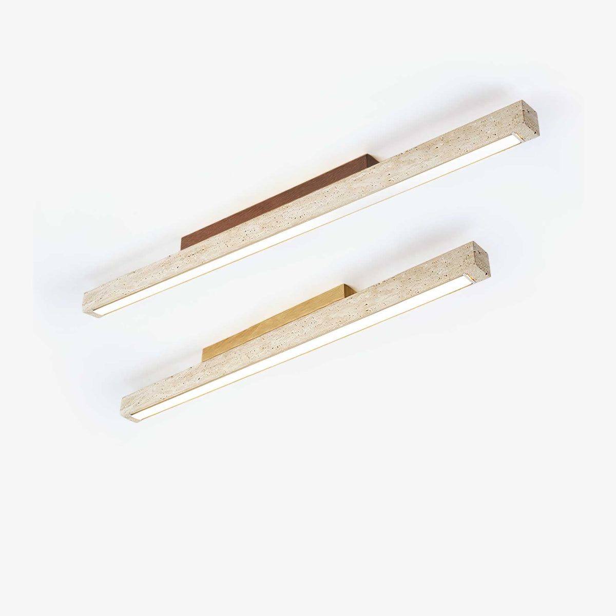 Travertine Linear Ceiling Light – Natural Stone LED Fixture for Modern Interiors