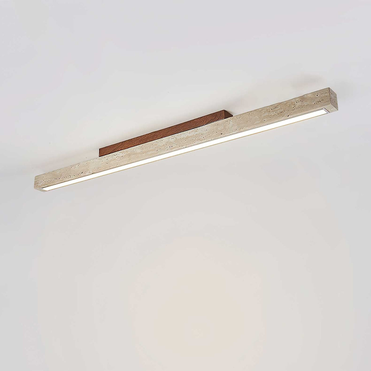 Travertine Linear Ceiling Light – Natural Stone LED Fixture for Modern Interiors