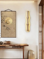 Travertine Column Glow Wall Sconce – Modern Stone LED Wall Light