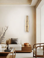 Travertine Column Glow Wall Sconce – Modern Stone LED Wall Light