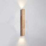 Travertine Column Wall Sconce in Yellow Travertine