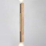 Travertine Column Wall Sconce in Yellow Travertine