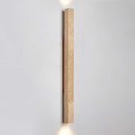 Travertine Column Wall Sconce in Yellow Travertine