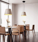 Travertine Cone Pendant Light – Natural Stone Illumination