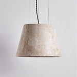 Travertine Cone Pendant Light – Natural Stone Illumination