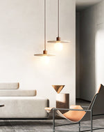 Travertine Globe Pendant Light with Wood Accent for Modern Interiors