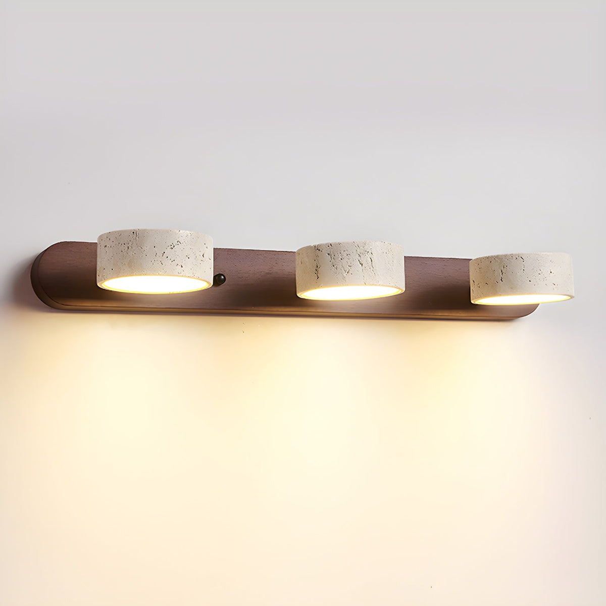 Travertine Duo Cordless LED Wall Sconce with Touch Dimming