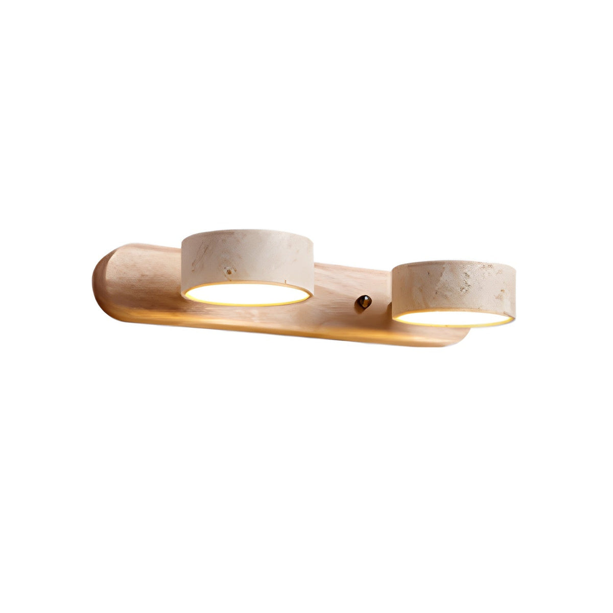 Travertine Duo Cordless LED Wall Sconce with Touch Dimming