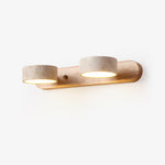 Travertine Duo Wall Sconce — Natural Stone LED Wall Light
