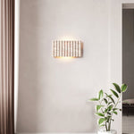 Ribbed Travertine Wall Sconce | Organic Modern Stone Lighting
