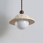 Travertine Saucer Pendant Light – Natural Stone Illumination for Modern Interiors