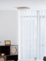 Travertine Scallop Edge Flush Mount Ceiling Light, Natural Stone LED