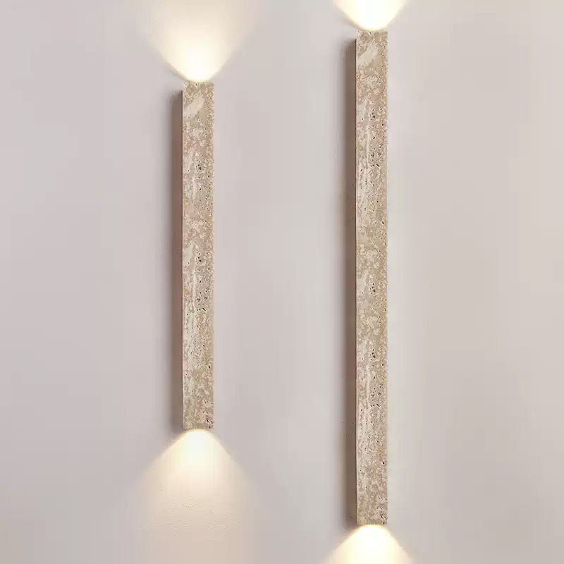 Travertine Wall Sconce with Up and Down Lighting